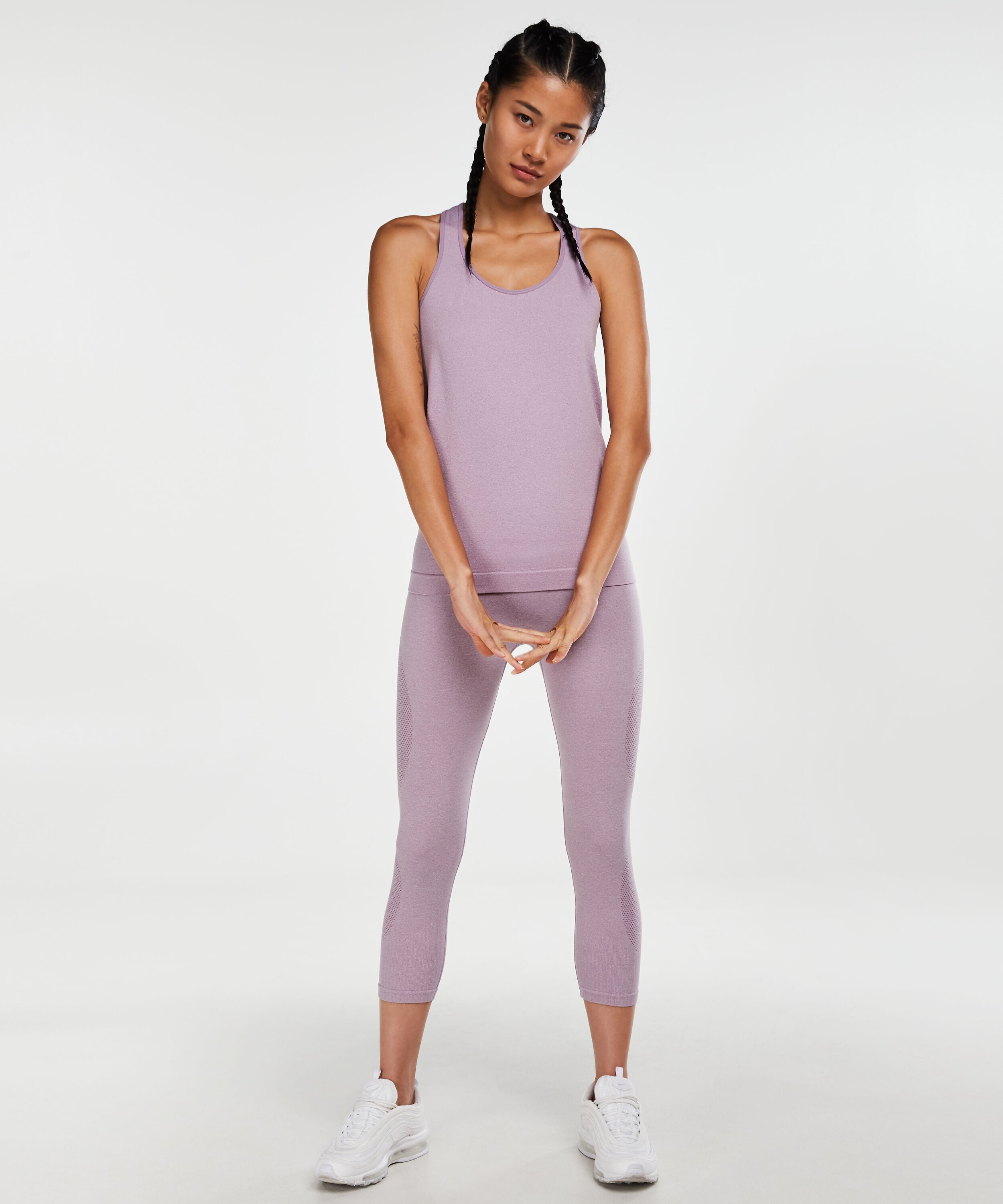 HKMX high waist capri roundknit, Paars HKMX high waist capri roundknit, Paars