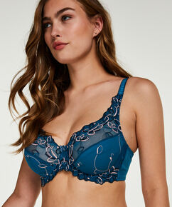 Niet voorgevormde beugel bh Diva, Blauw