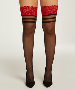 Stay-ups 30 Denier Valentina, Rood