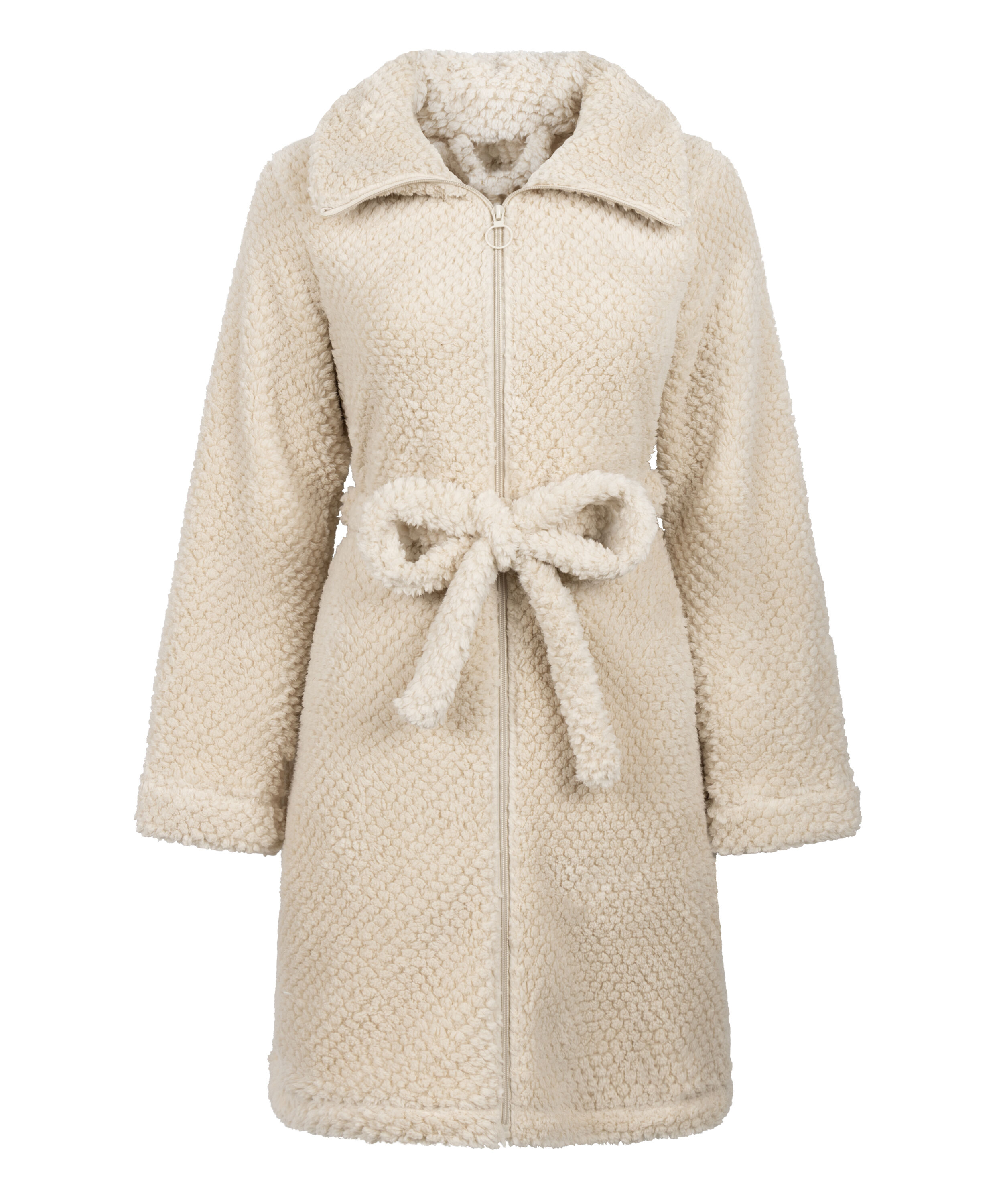 Suzy & Me Dames luxe fleece capuchon lange lengte badjas