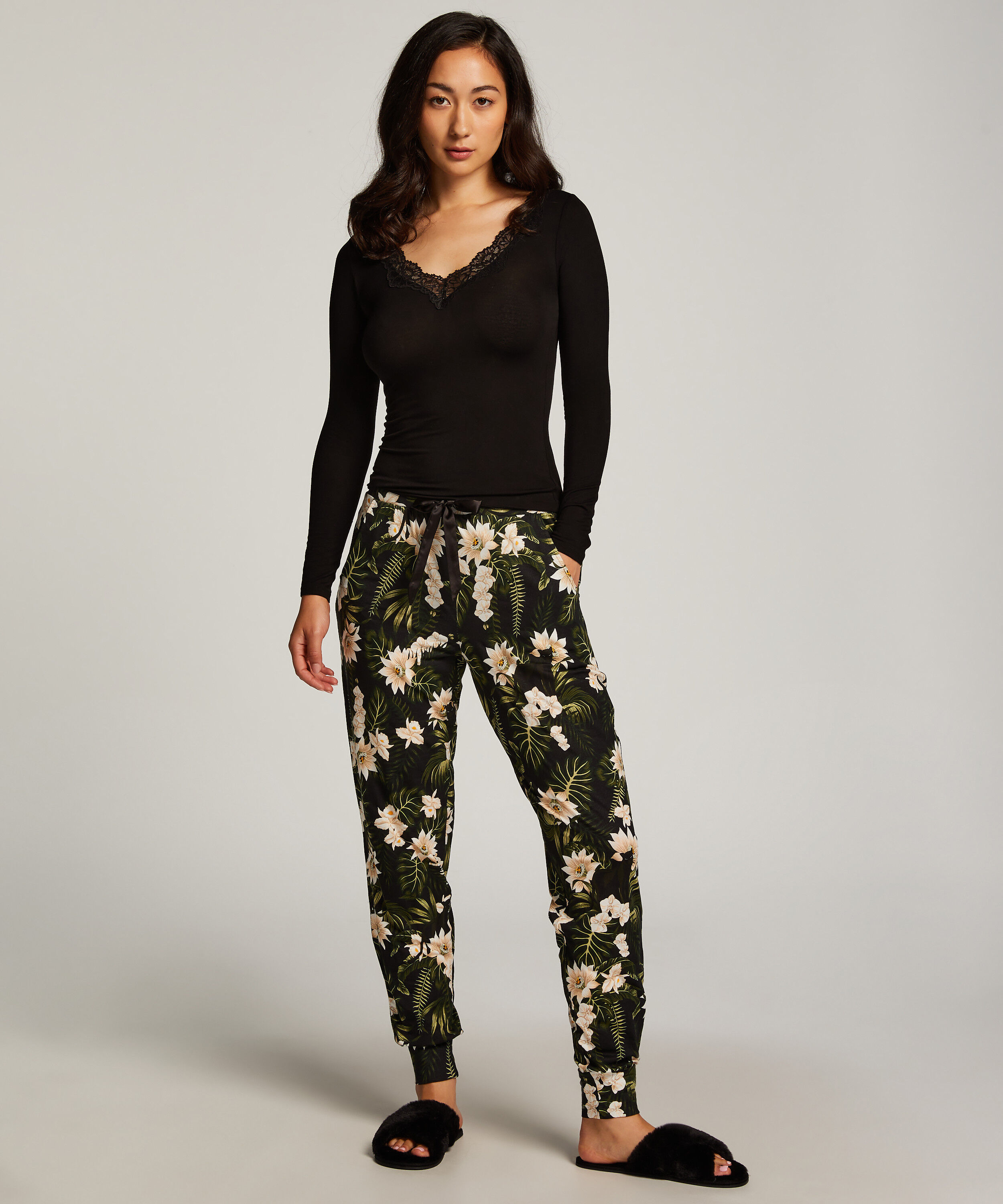 Pyjama broek Jersey, Zwart