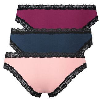 3 paar brazilian katoen, Paars