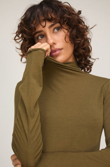 Hunkemöller super soft Turtleneck shirt met Cashmere Groen