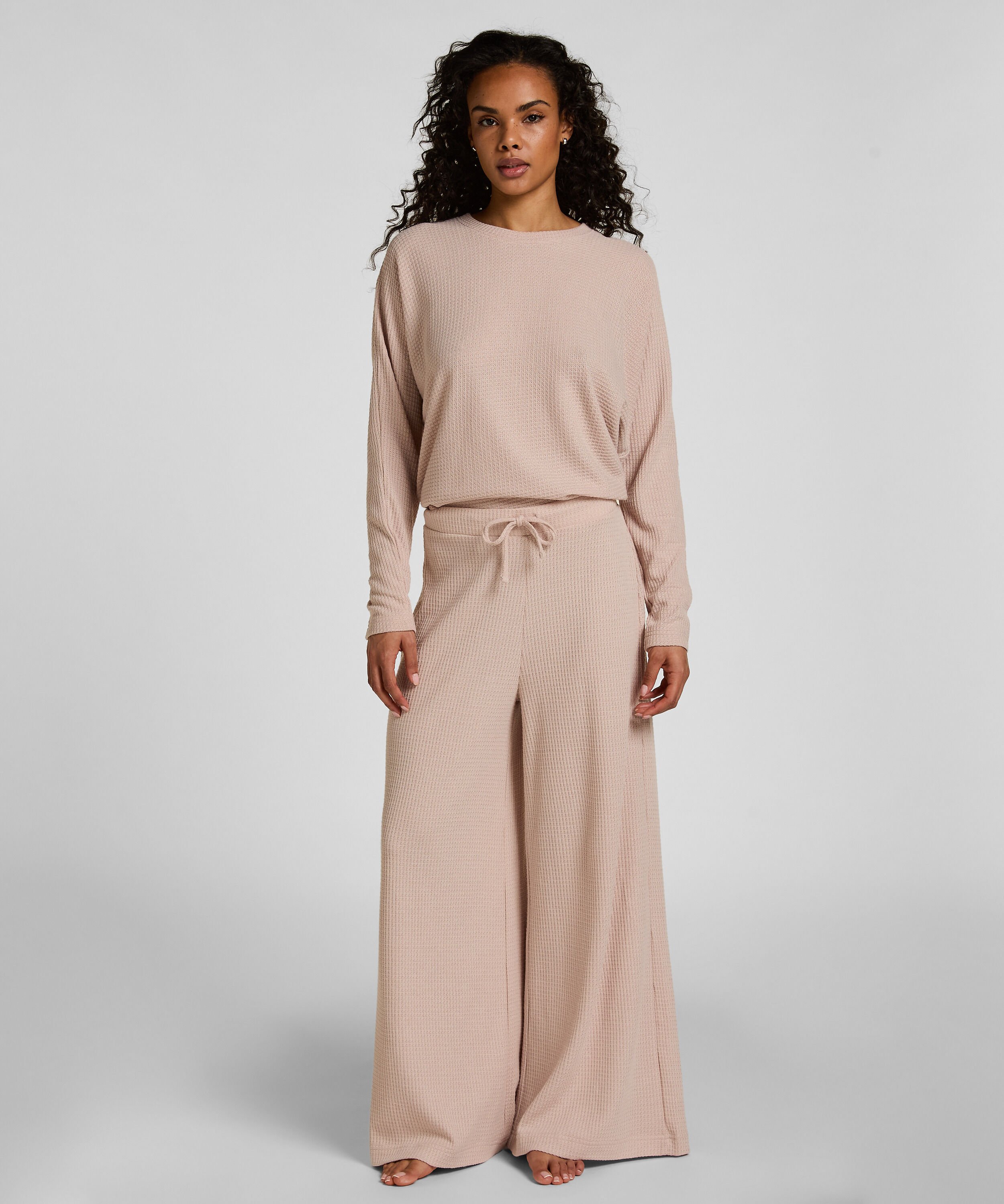 Broek Waffle Tracey, Beige Broek Waffle Tracey, Beige