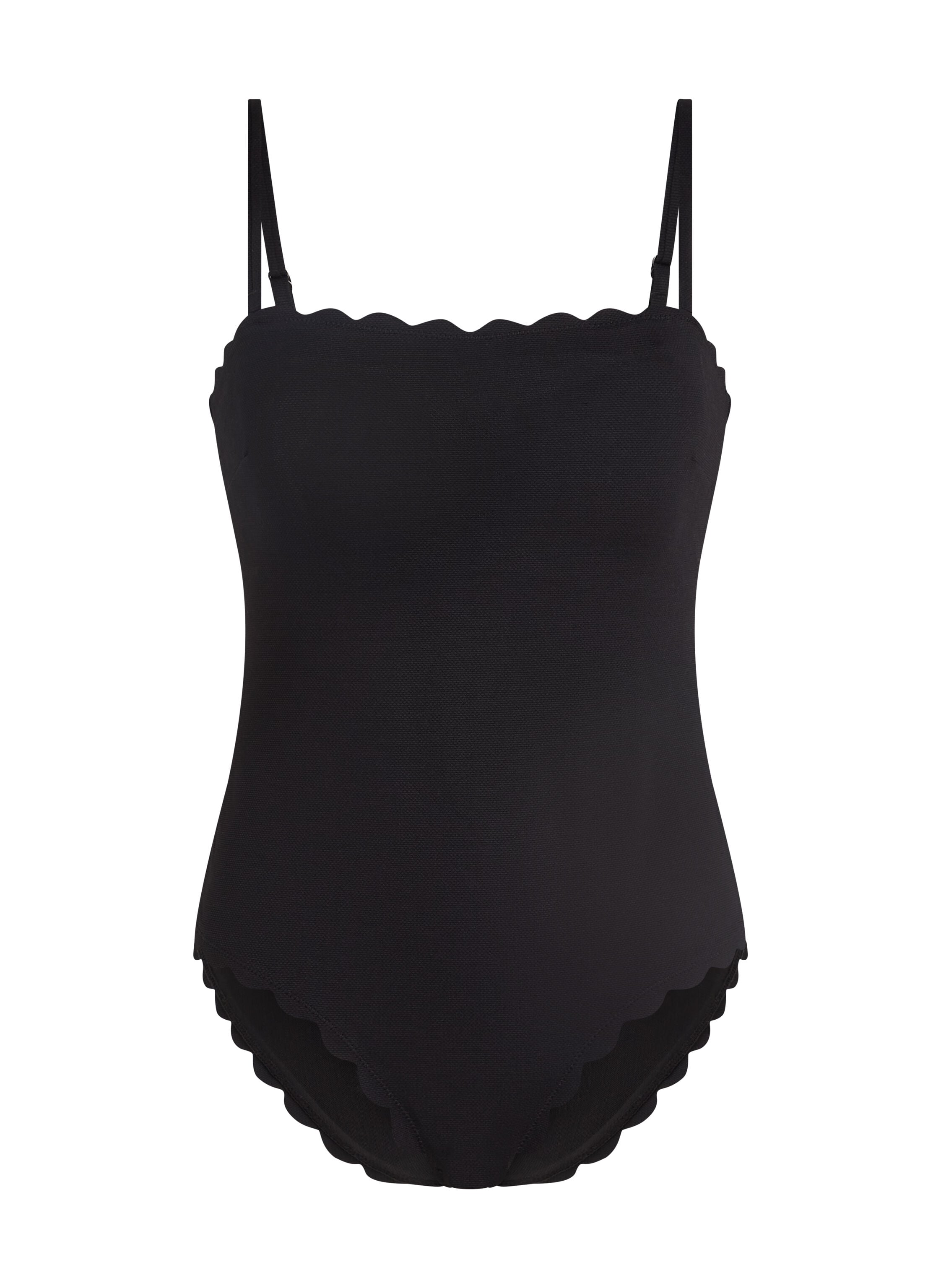 Badpak Bandeau Scallop, Zwart Badpak Bandeau Scallop, Zwart