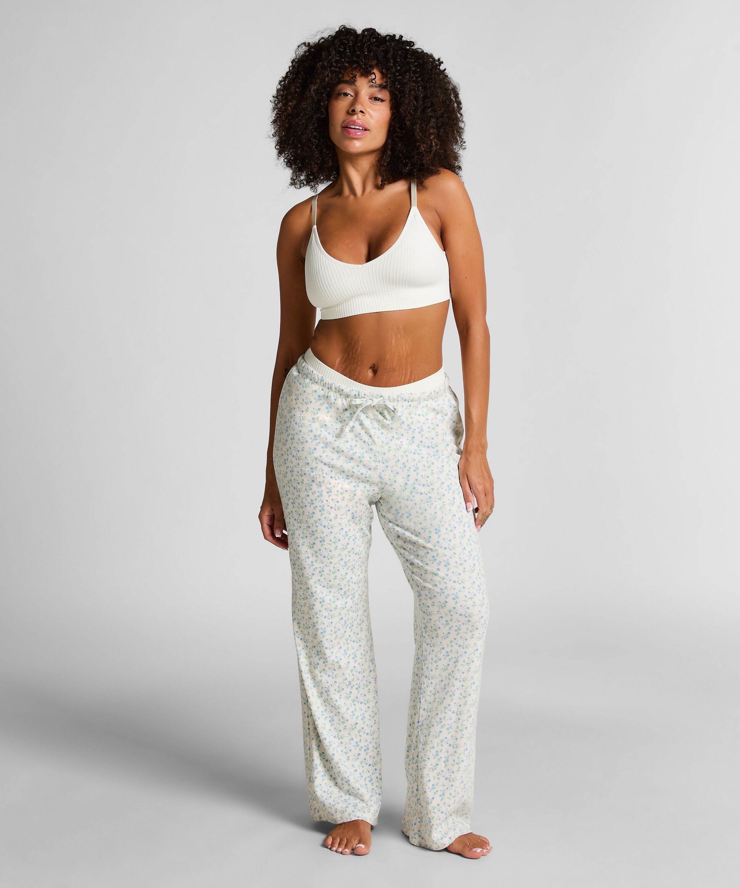 Pyjamabroek Florecita, Wit