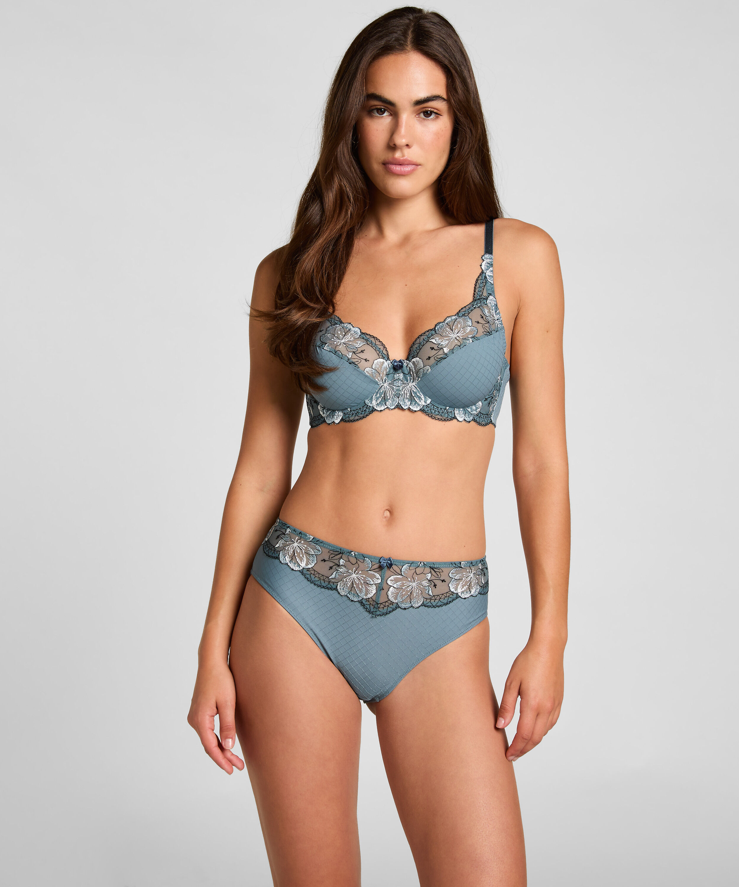 Slip met Hoge Taille Helena, Blauw Slip met Hoge Taille Helena, Blauw