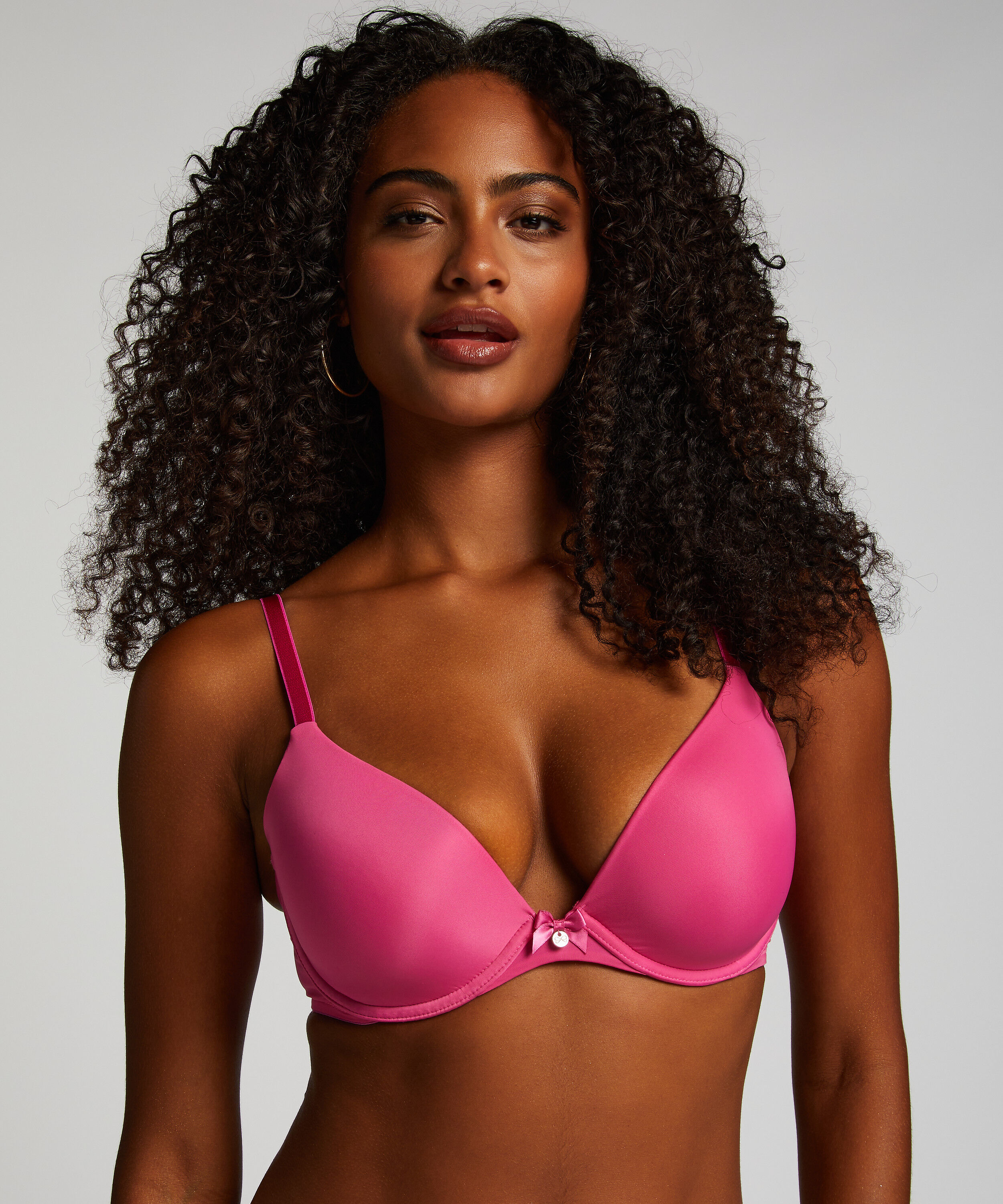 Voorgevormde beugel bh Plunge, Roze Voorgevormde beugel bh Plunge, Roze