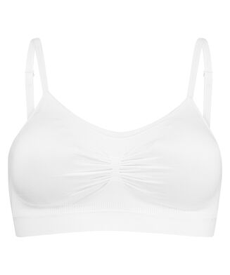 Naadloze strappy top, Wit