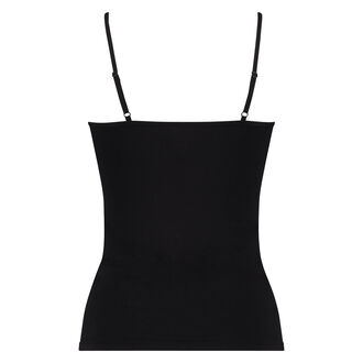 Naadloze spaghetti top, Zwart