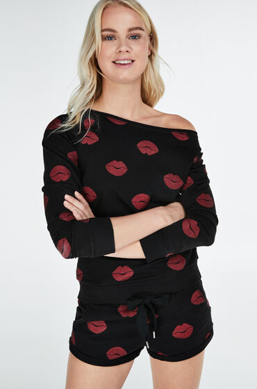Hunkemoller Pyjama Short Sweat Zwart hunkemoller kopen in de aanbieding Hunkemoller Pyjama Short Sweat Zwart hunkemoller kopen in de aanbieding