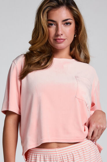 Hunkemöller Top Velours Pocket Roze