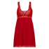 Slipdress Graphic lace, Rood