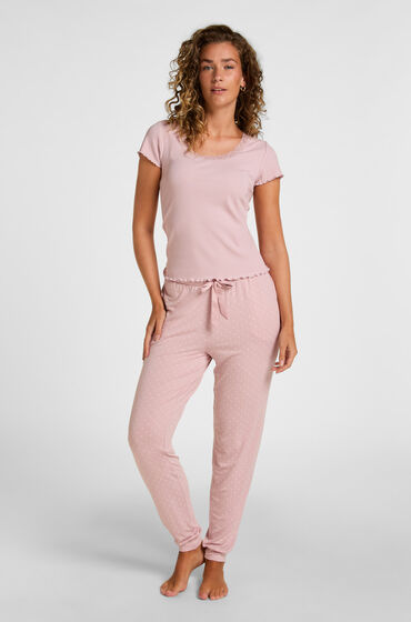 Hunkemöller Pyjama broek Jersey Roze