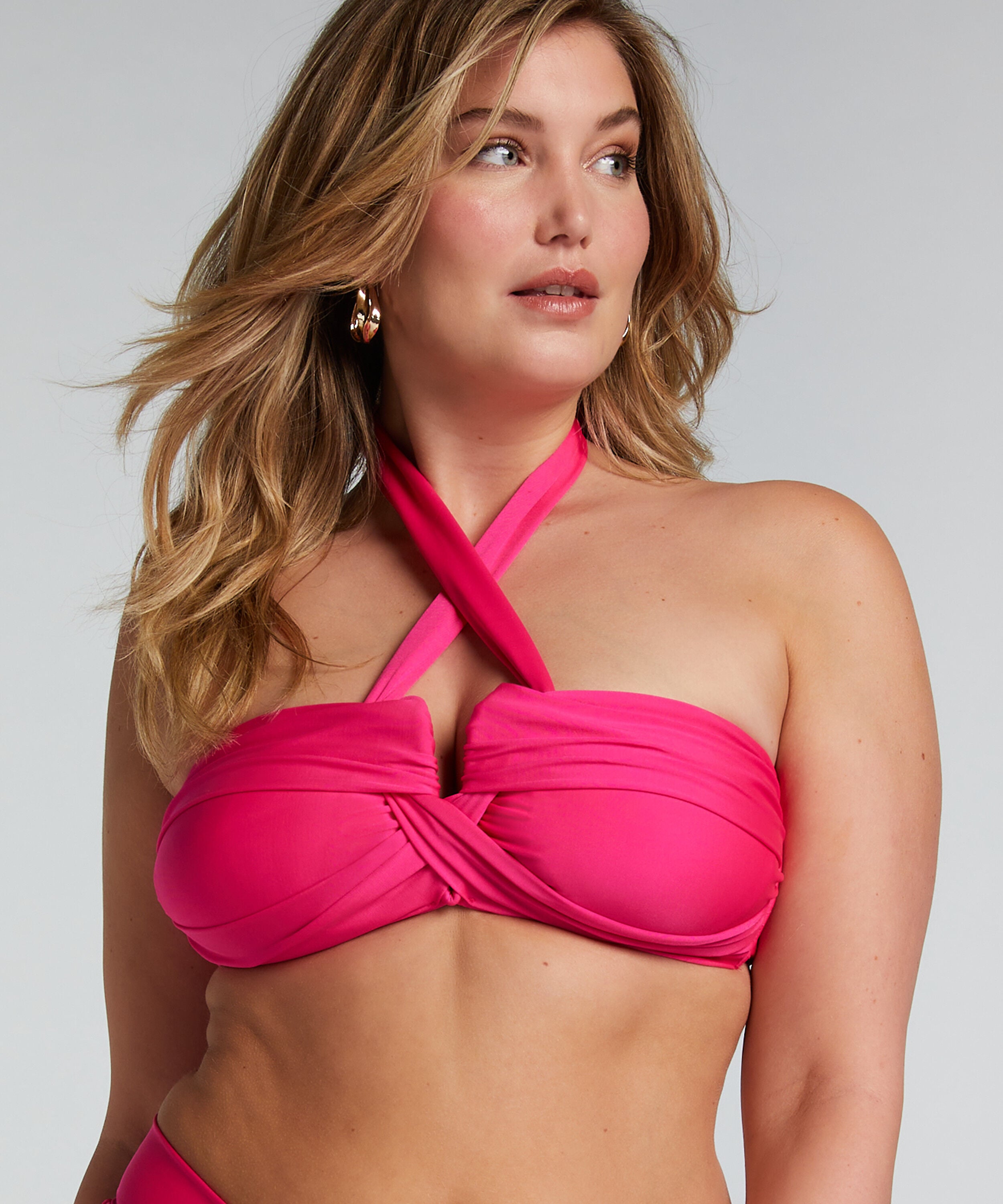 Bikini crop top Naples, Roze