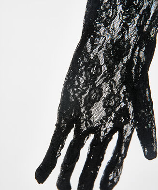 Private handschoenen kant, Zwart