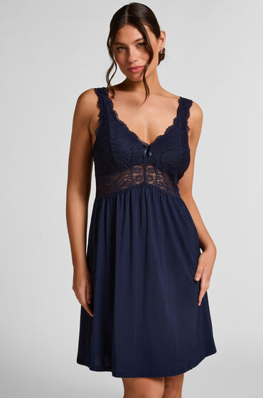 Hunkemöller Slipdress Nora Lace Blauw