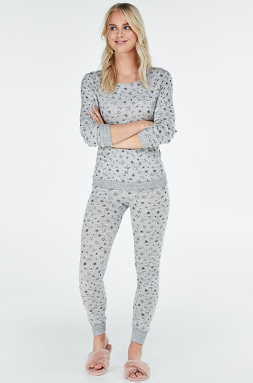 Hunkemoller Lange Pyjama Set Met Legging Grijs hunkemoller kopen in de aanbieding Hunkemoller Lange Pyjama Set Met Legging Grijs hunkemoller kopen in de aanbieding