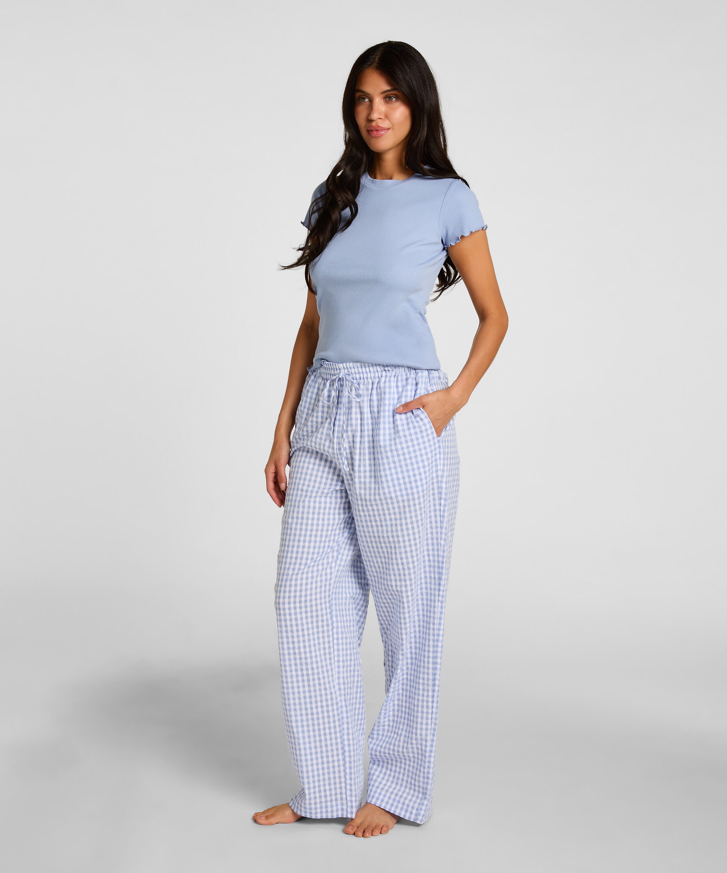 Pyjamabroek Katoen, Blauw