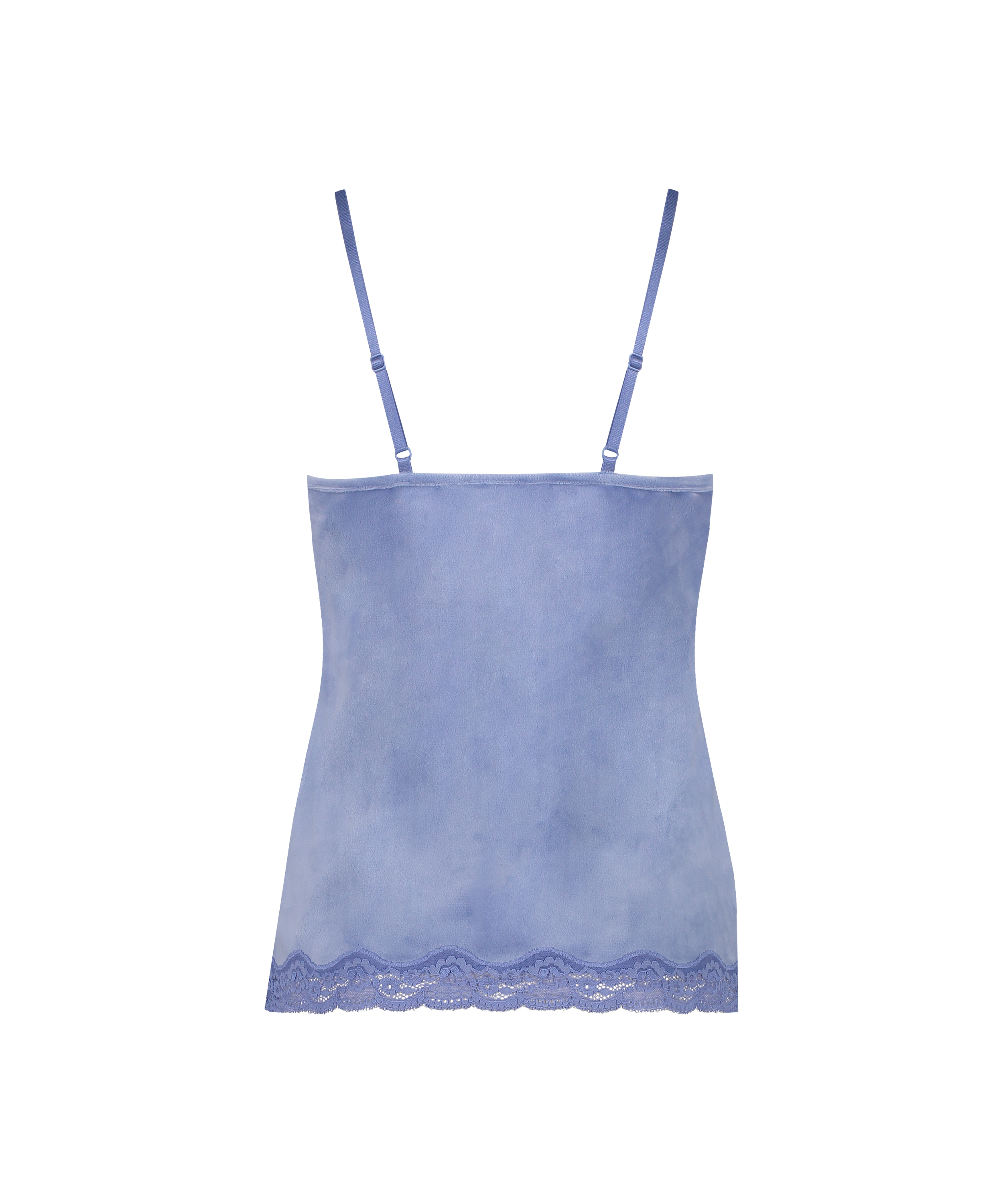 Cami top Velours Lace, Blauw, main