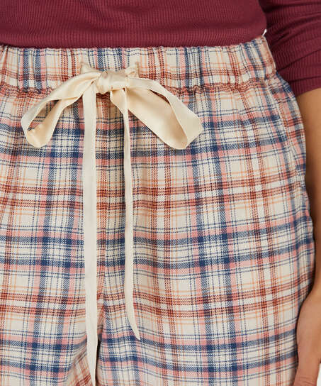 Pyjamabroek Check, Beige