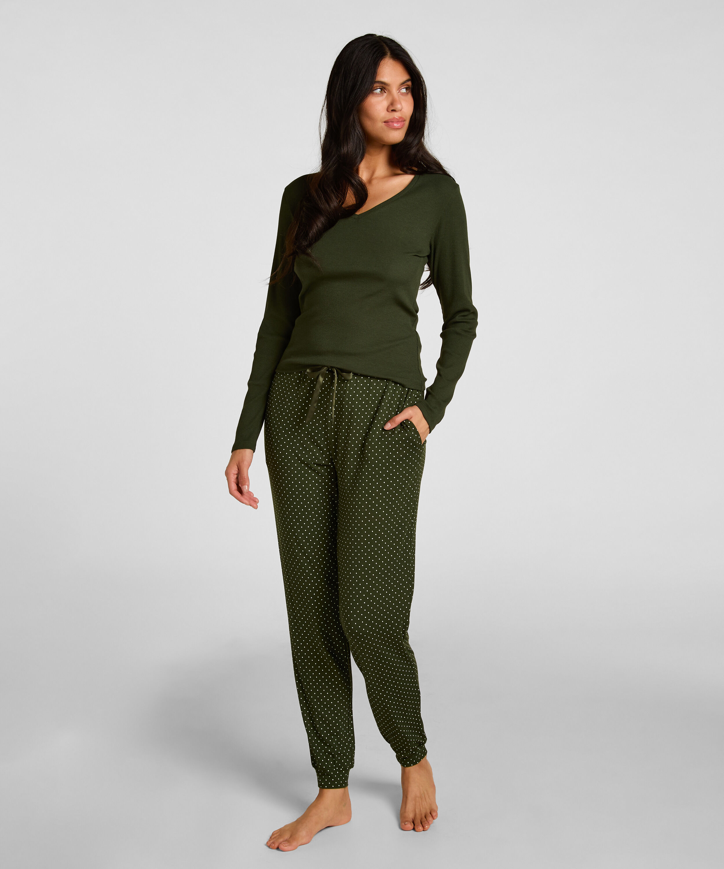 Pyjama broek Jersey, Groen