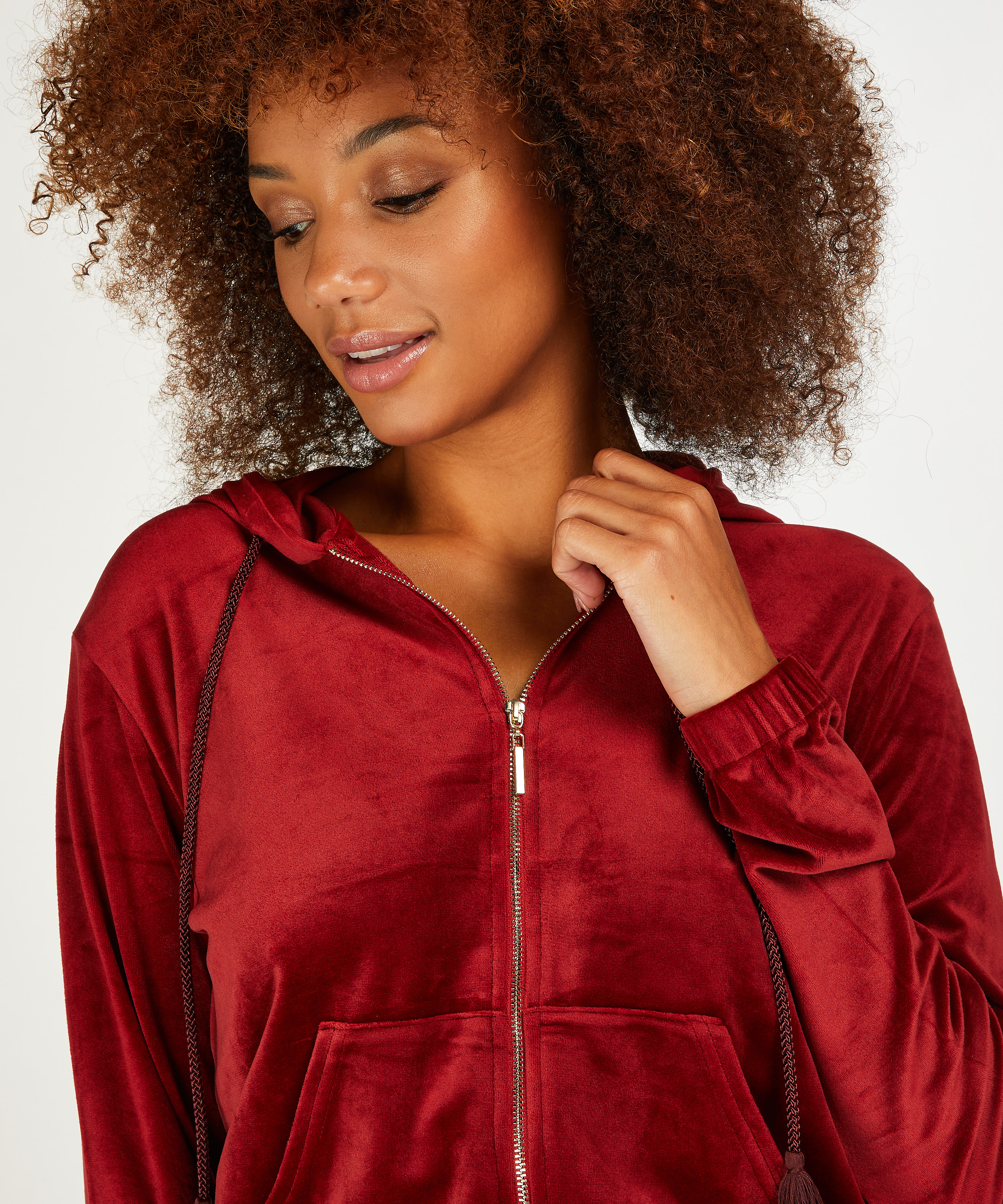 Top Velours, Rood, main