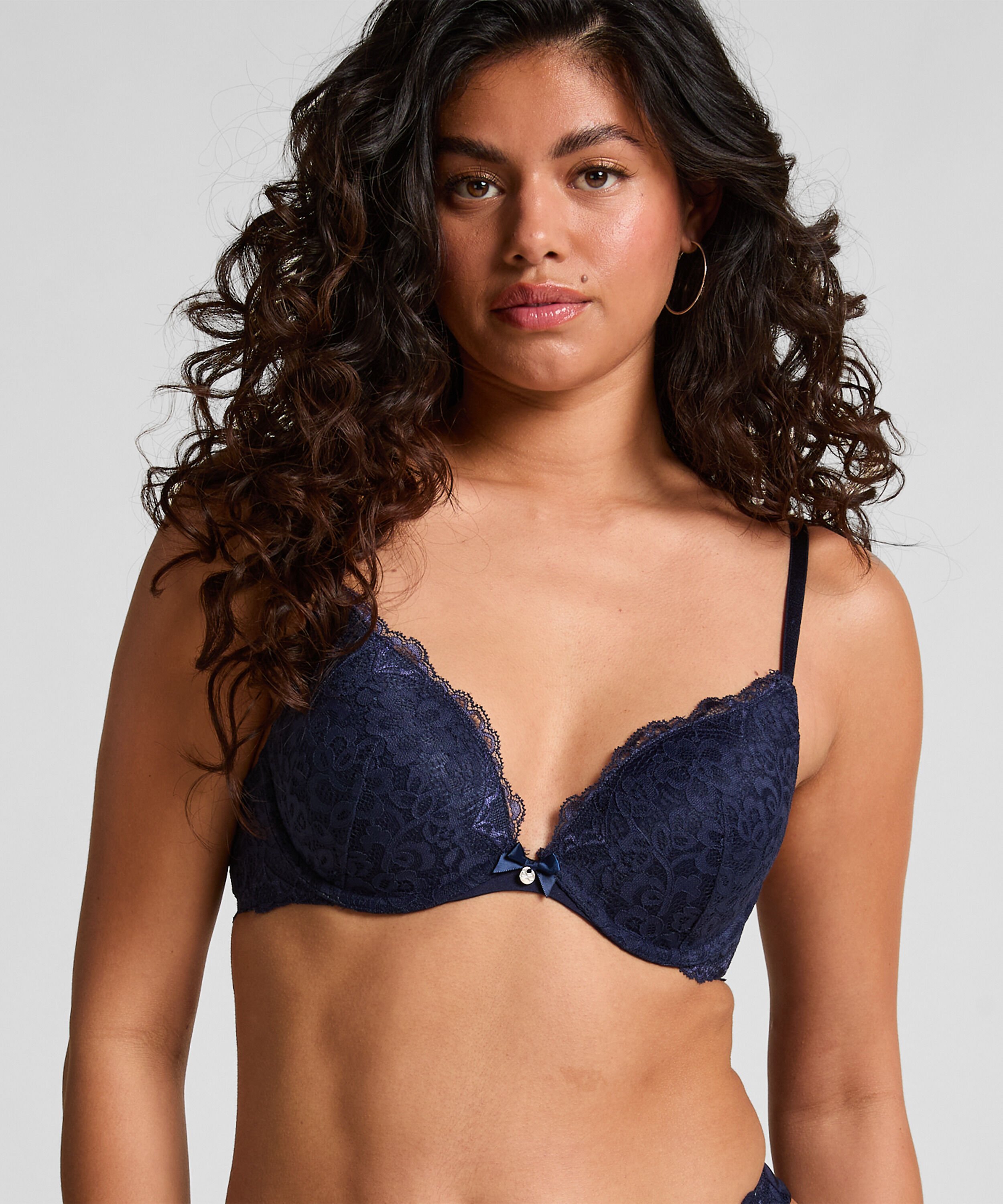 Voorgevormde push-up beugel bh Marine, Blauw Voorgevormde push-up beugel bh Marine, Blauw