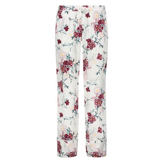 Pyjamabroek woven floral, Wit