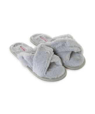 Cross Straps Indoor Sandal, Grijs