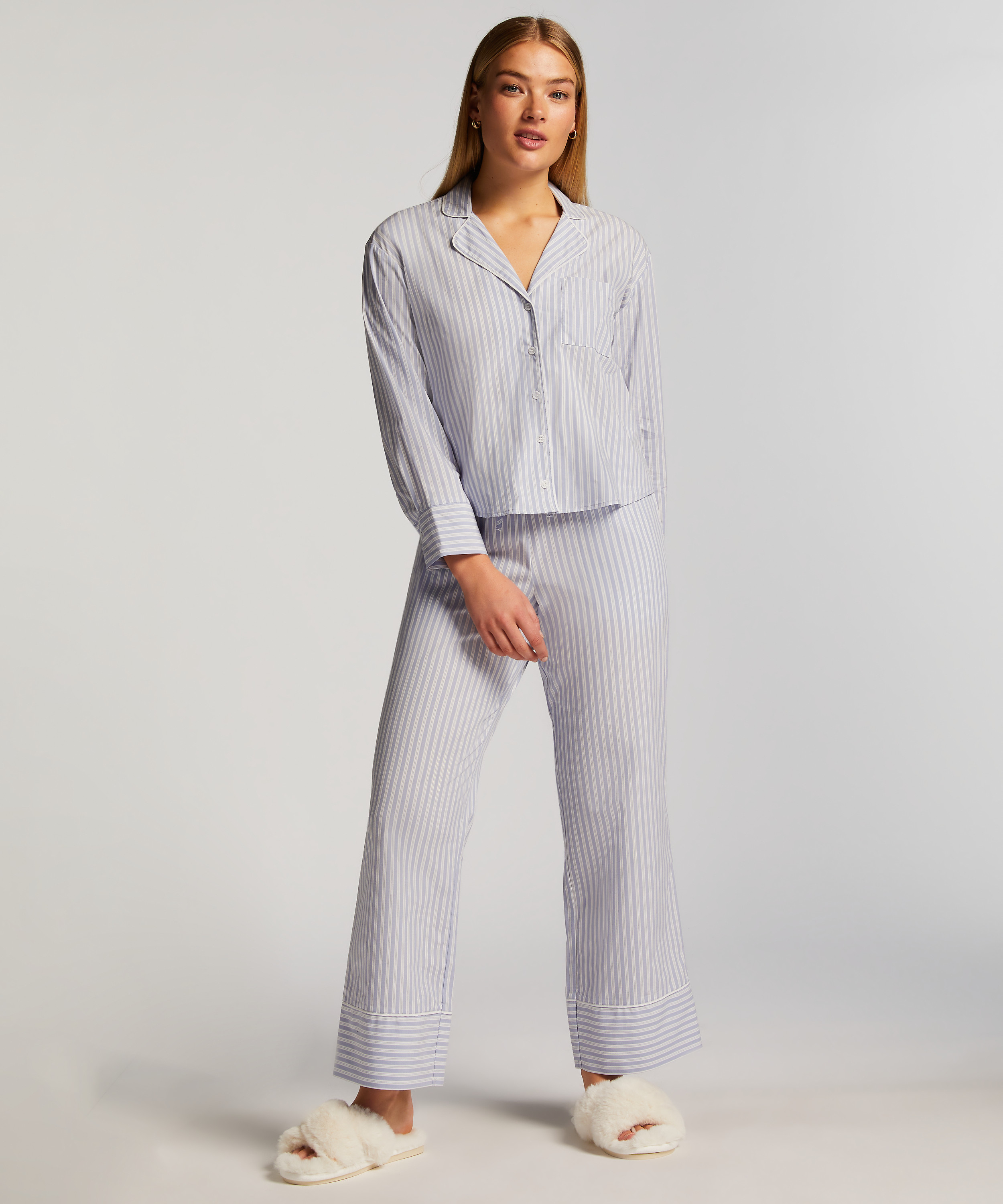 Pyjama broek Stripy, Blauw, main