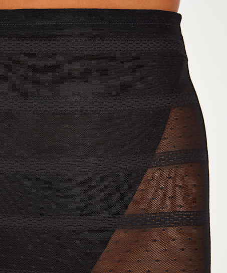 Verstevigende corrigerend broek van mesh, Zwart