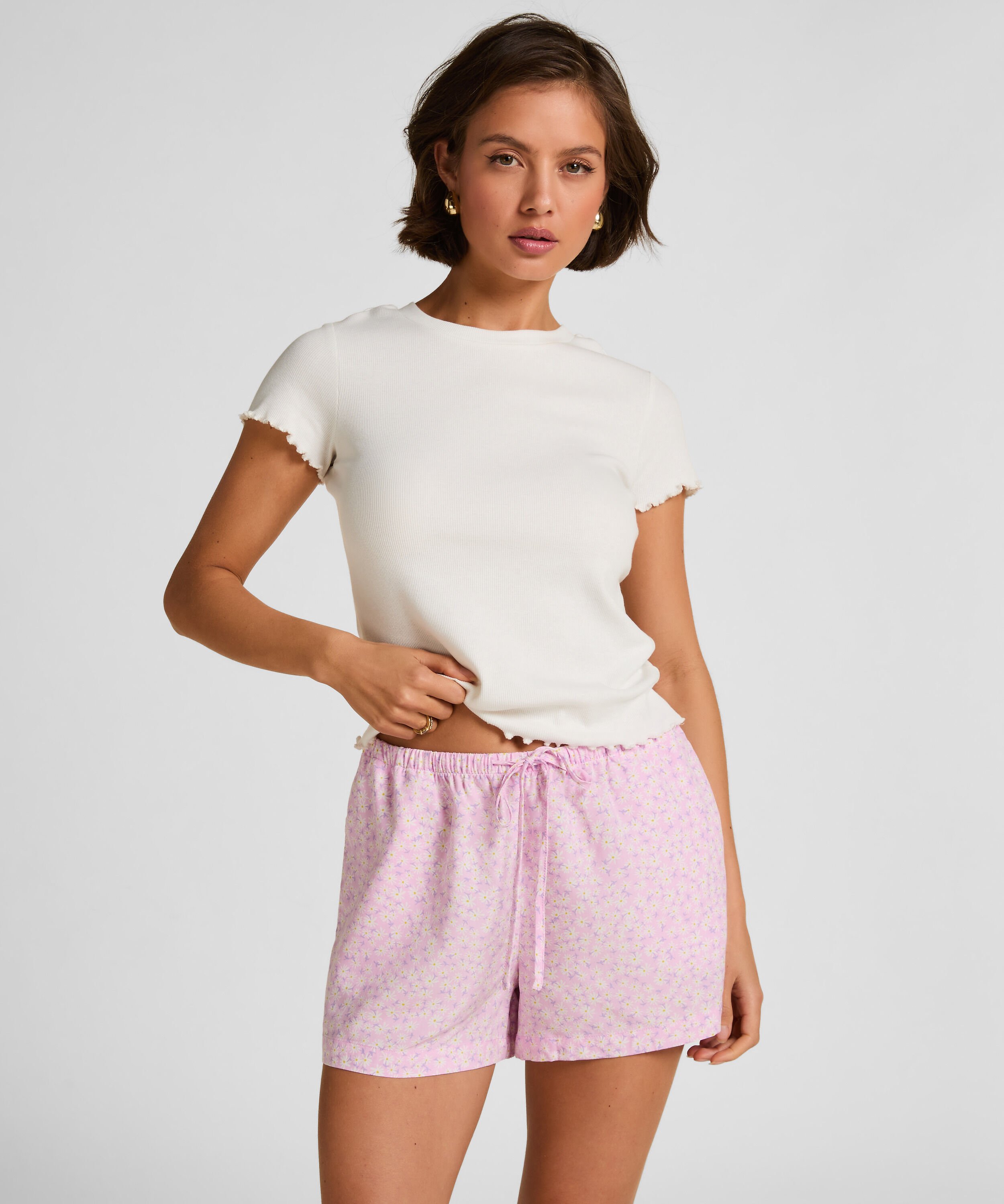 Pyjama Short, Roze Pyjama Short, Roze