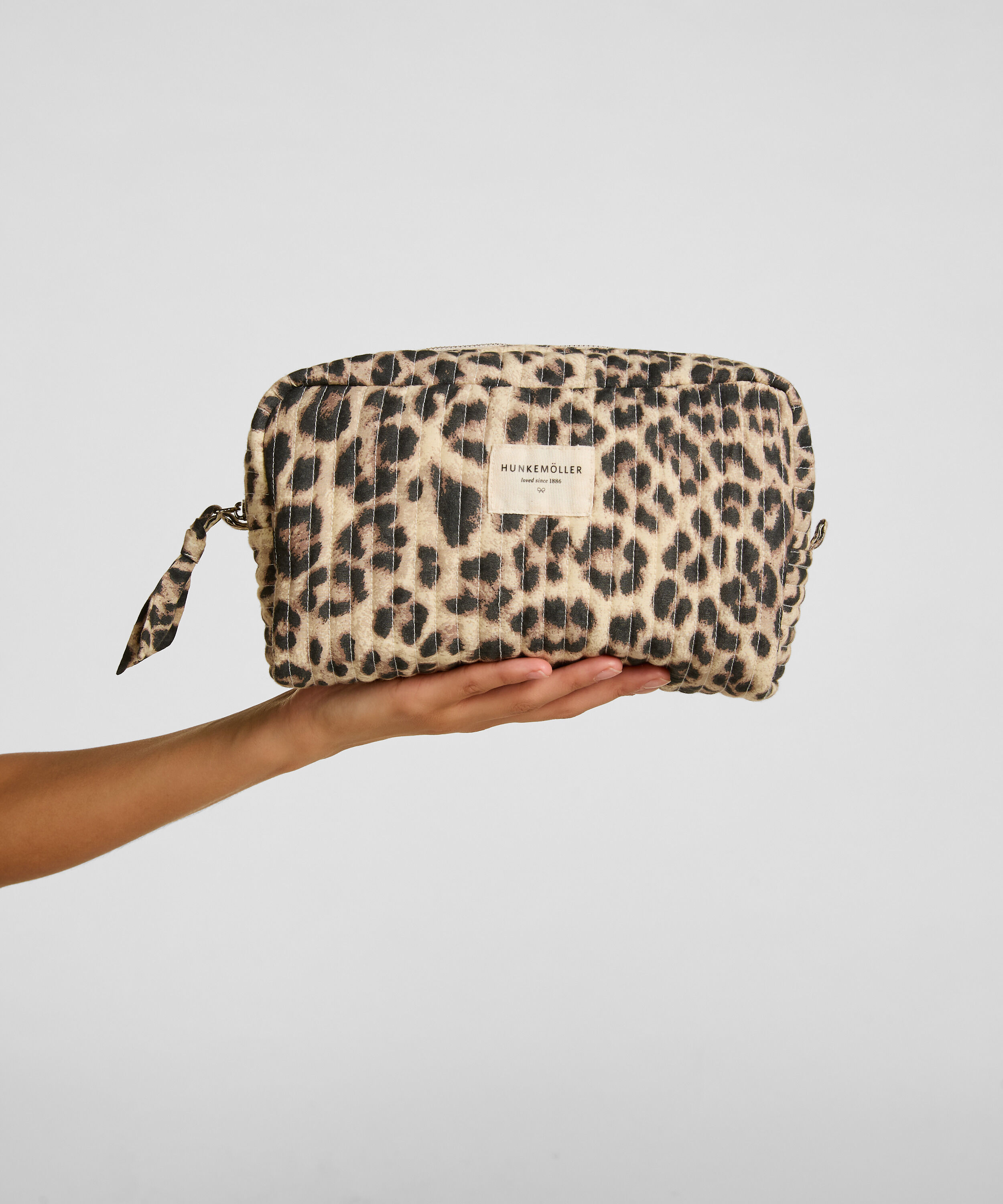 Make-Up Tasje Groot Leopard, Beige