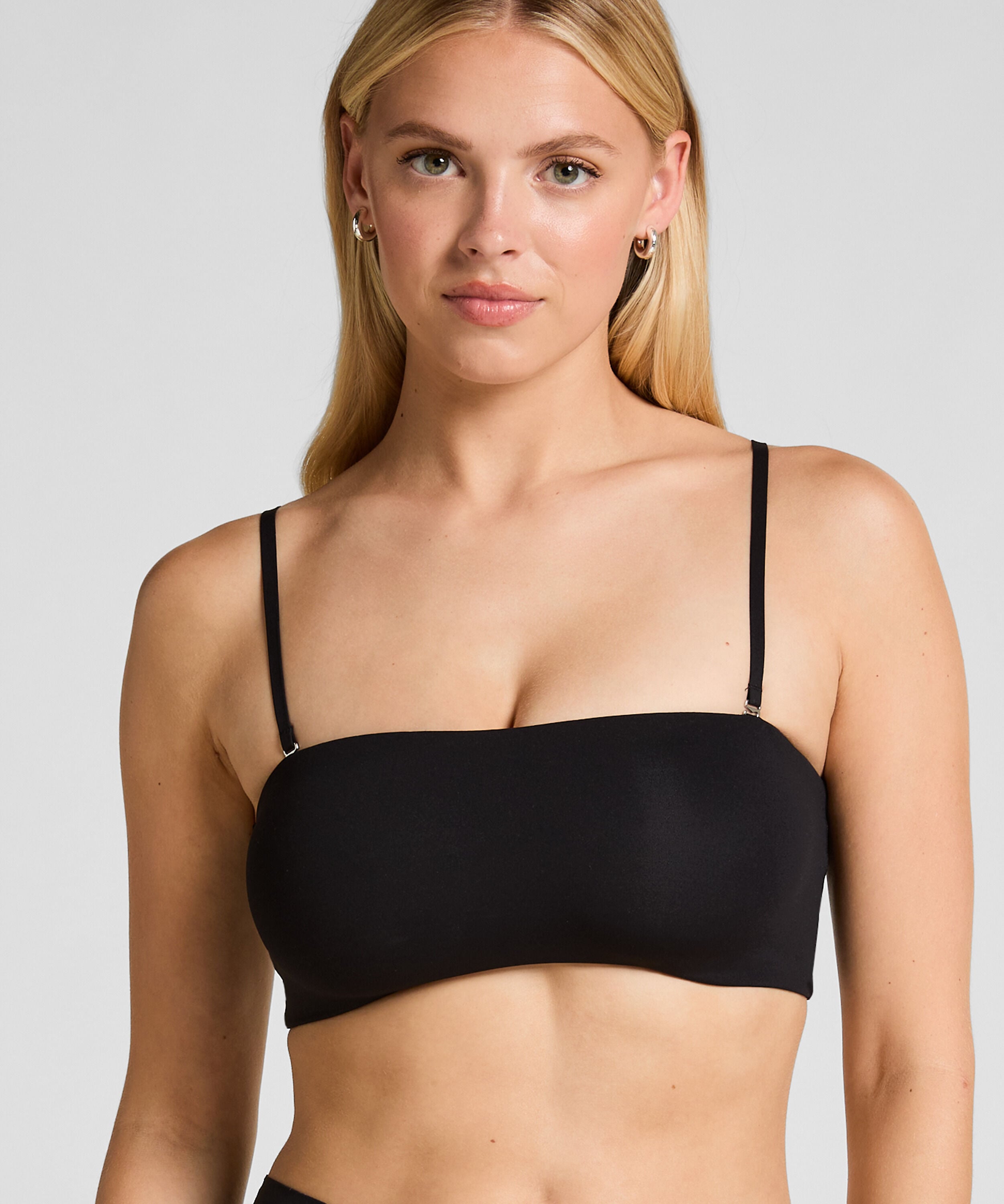 Bandeau Bralette Smooth, Zwart