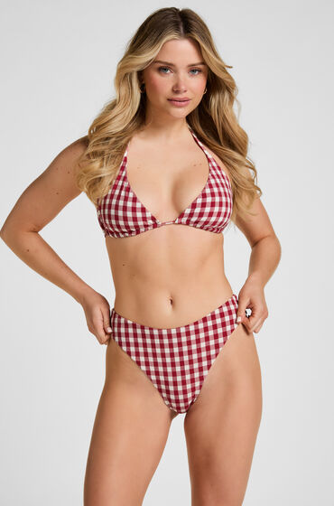 Hunkemöller Hoog Uitgesneden Bikinibroekje met Hoge Taille Amalfi Rood