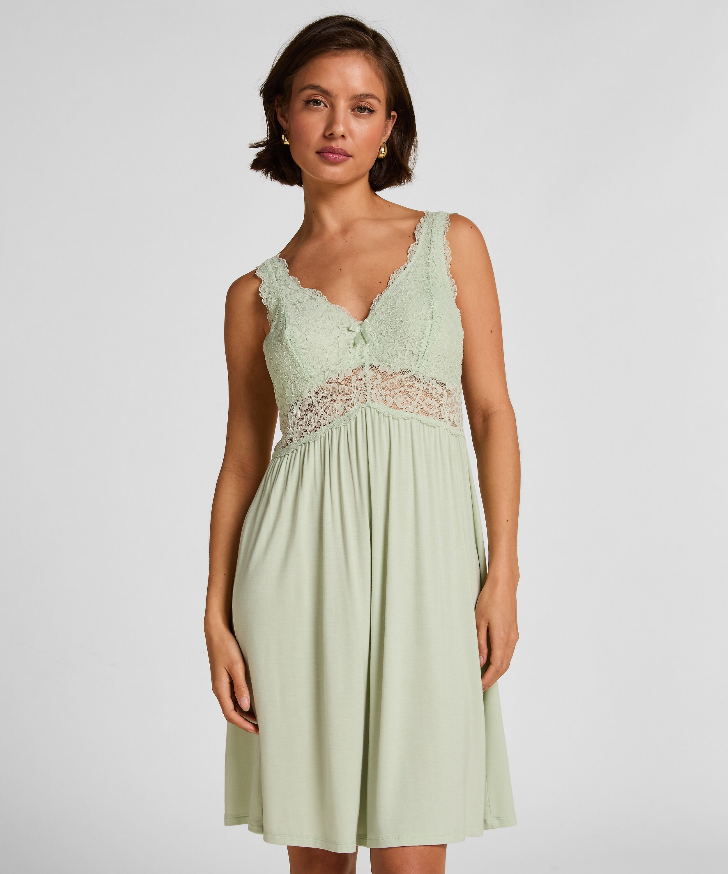 Slipdress Nora Lace, Groen