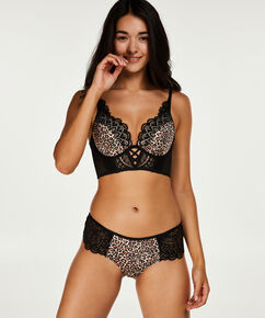 Voorgevormde push-up beugel bh Roxy Dierenprint, Zwart