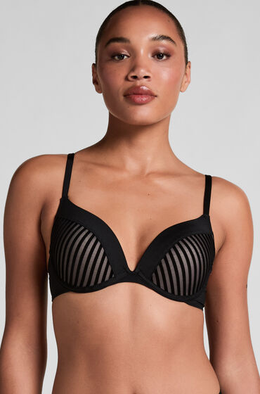 Hunkemoller Voorgevormde Push Up Beugel Bh Pia Zwart hunkemoller kopen in de aanbieding