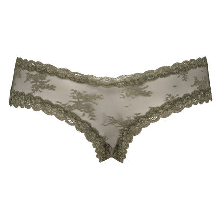 Brazilian V-shape Floral Mesh, Groen