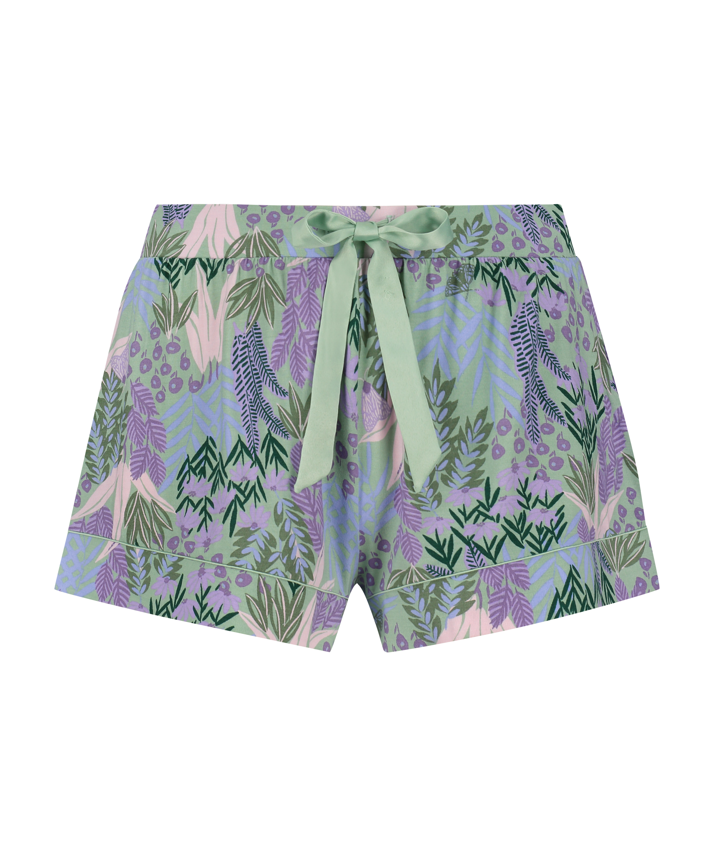 Pyjama shorts Jersey Lace, Groen, main