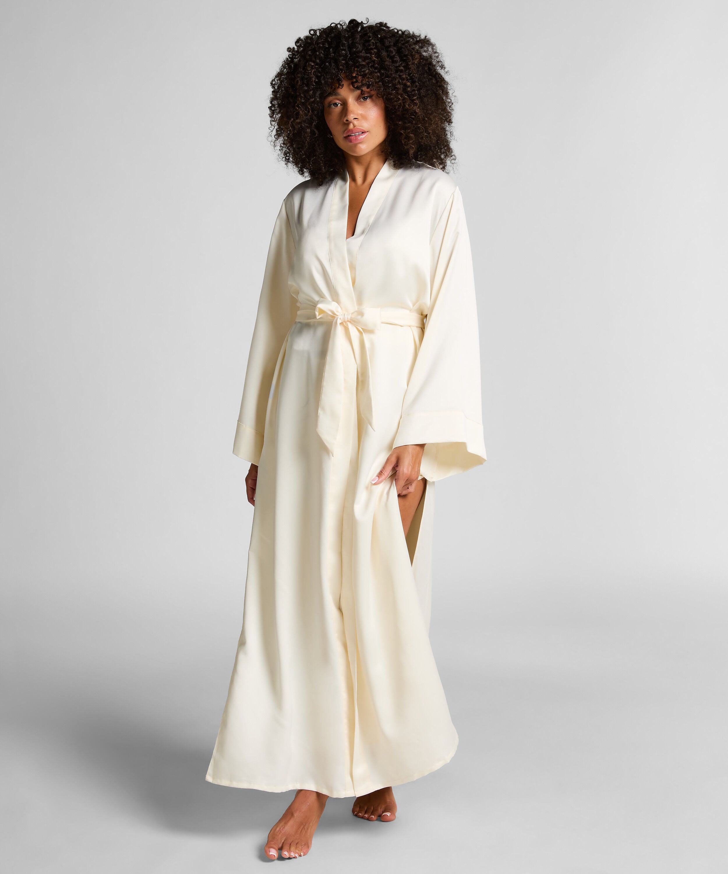 Lange kimono Floral, Wit Lange kimono Floral, Wit