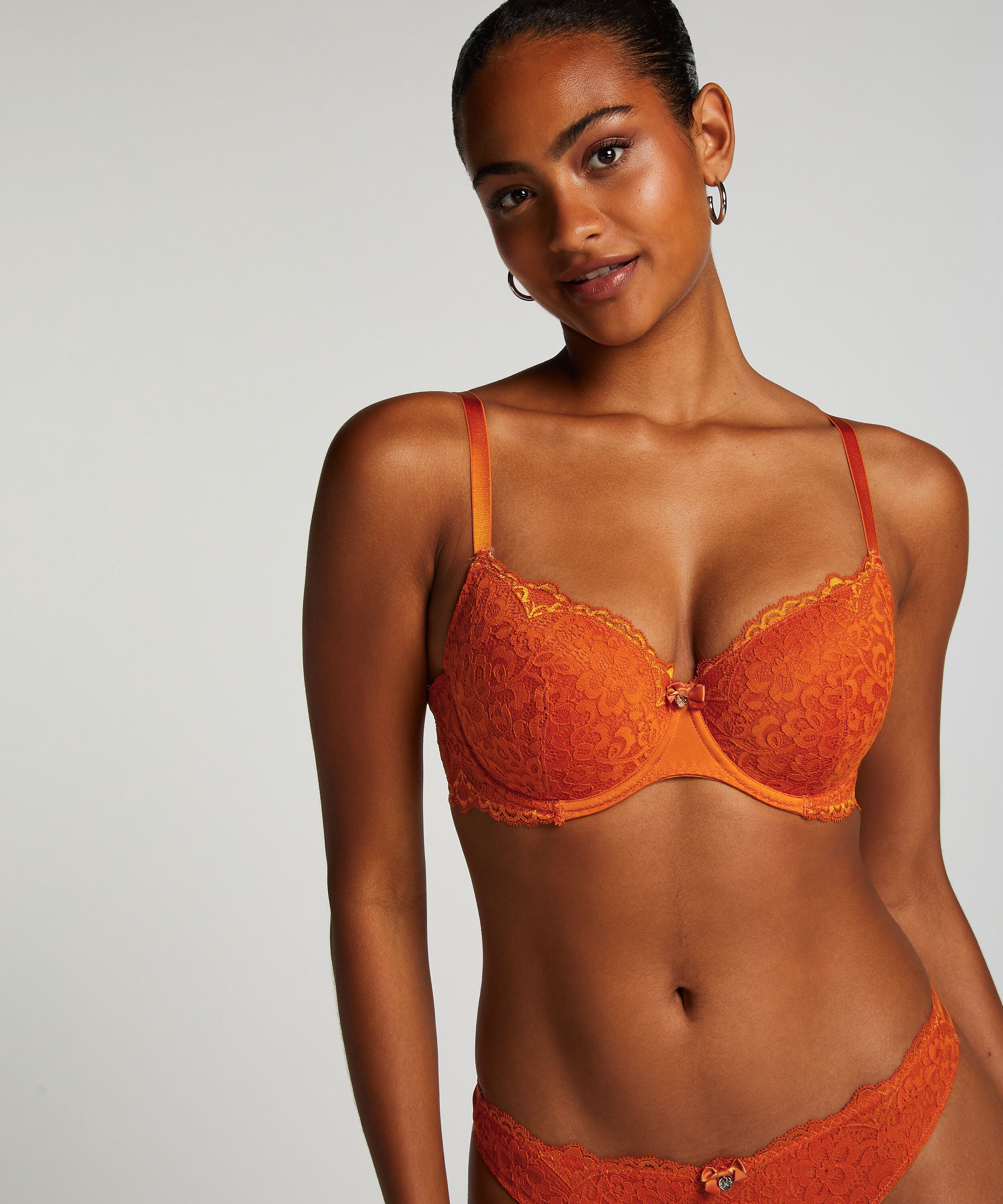 Voorgevormde beugel bh Marine, Oranje