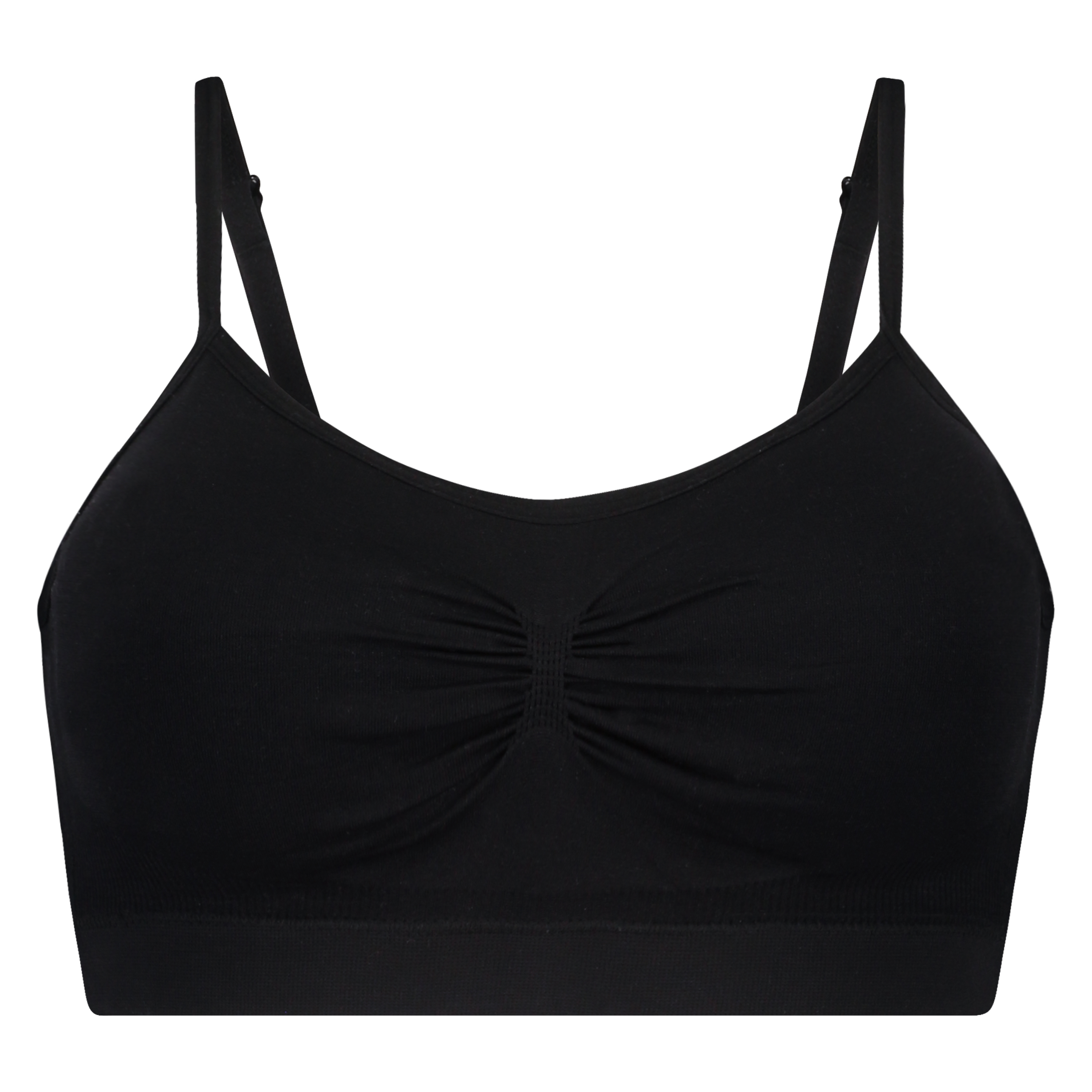 Seamless strappy top, Zwart, main