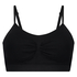 Seamless strappy top, Zwart