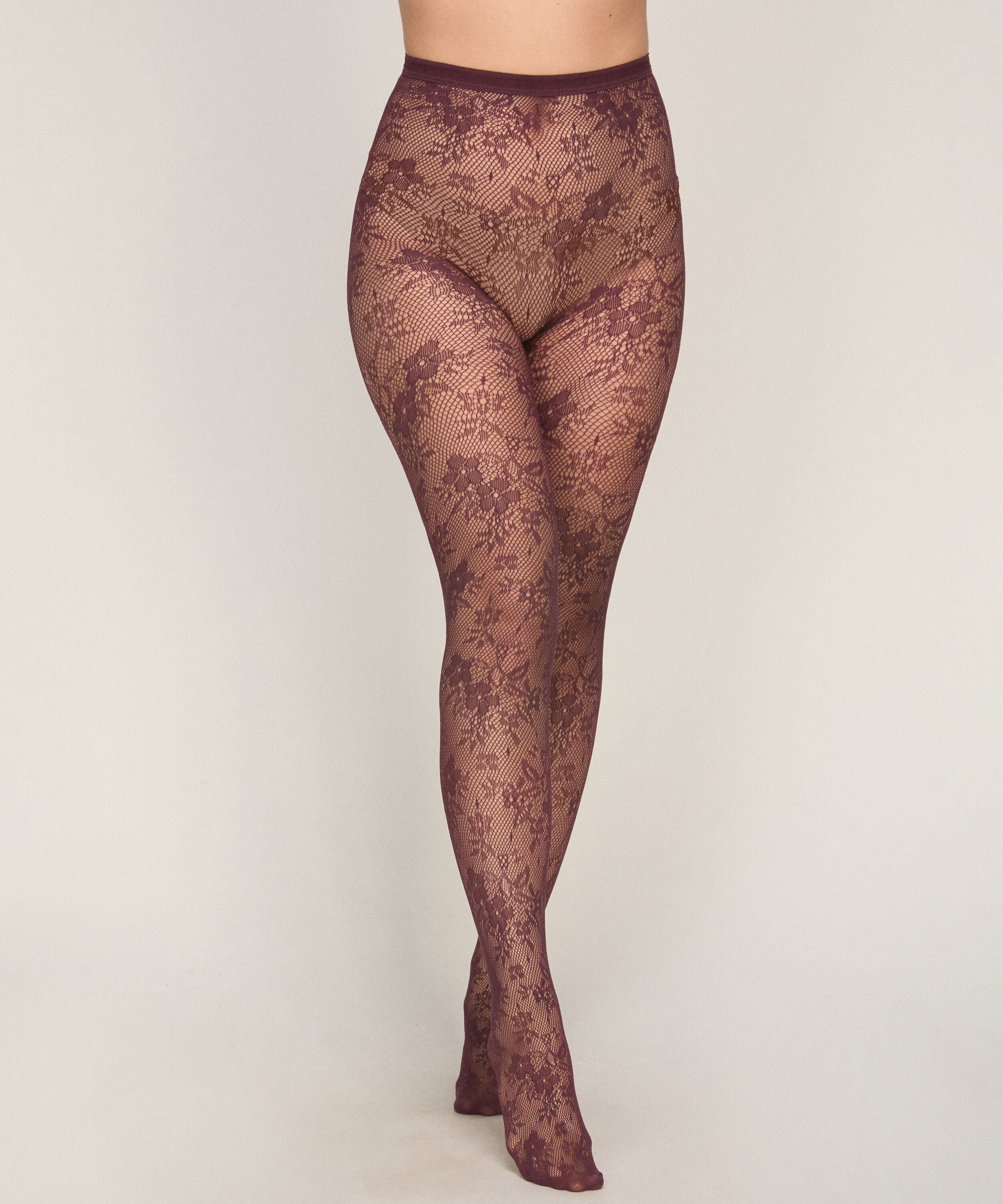 Panty Allover Lace Fishnet, Paars Panty Allover Lace Fishnet, Paars