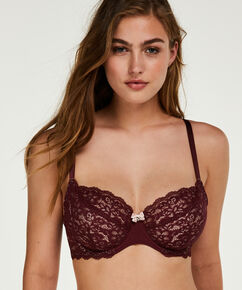 Niet-voorgevormde beugel bh Marine, Rood