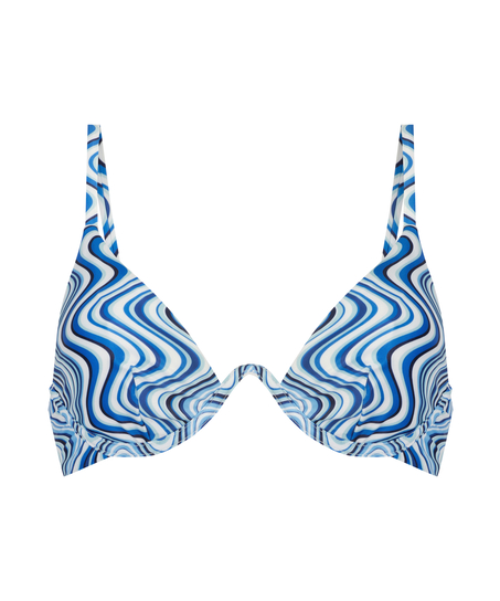 Niet-voorgevormde beugel bikinitop Hvar, Blauw