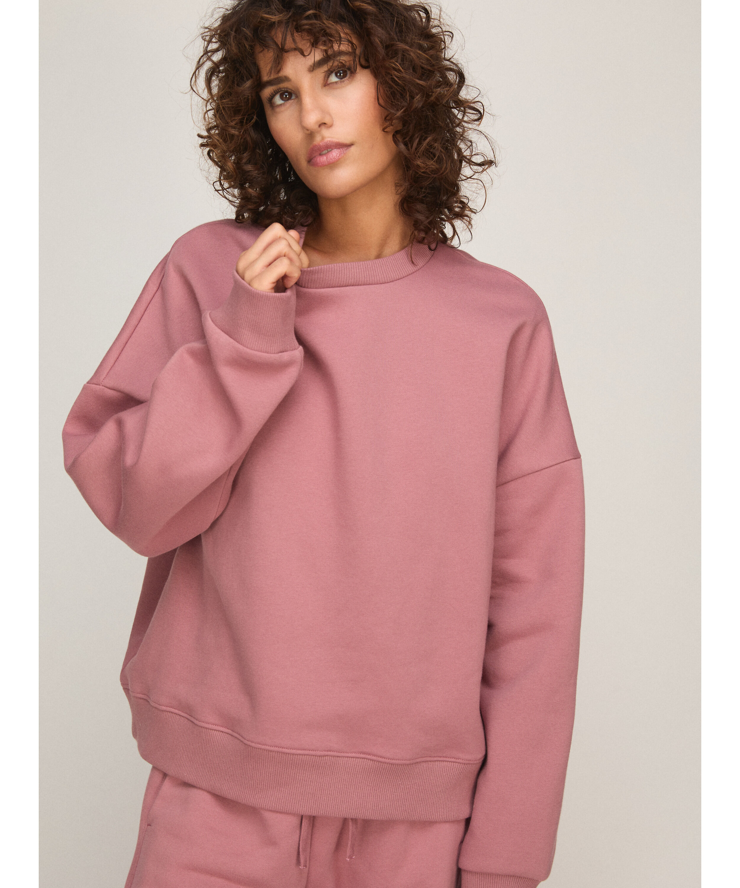 Sweat met Ronde Hals, Roze