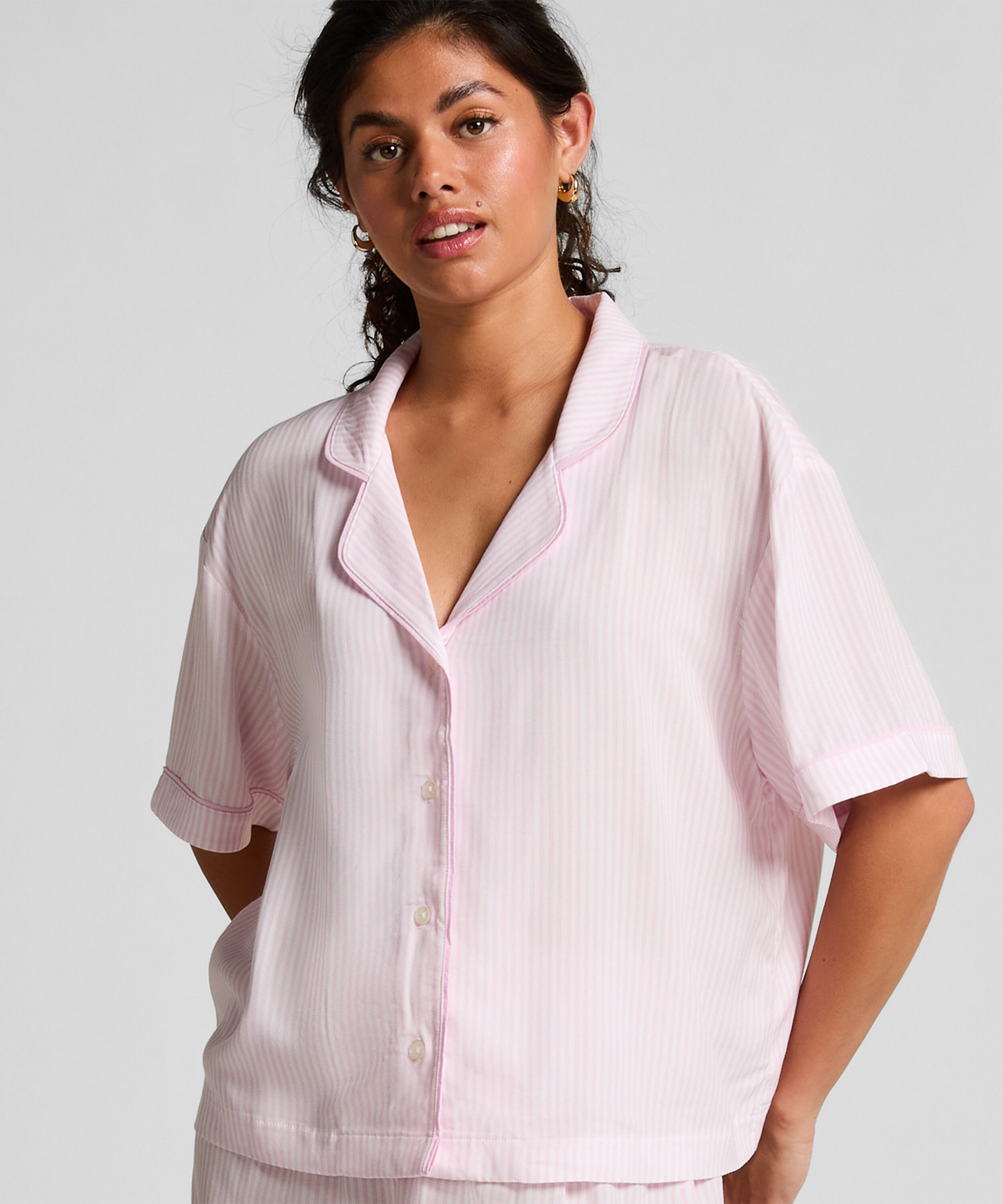 Pyjamajasje met korte mouwen, Roze